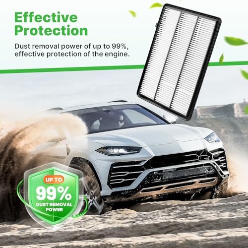 Image of 2PCS Engine Air Filter Fit for 2019-2025 Infiniti QX50(2.0L), 2022-2025 QX55 Air Filter Replacement Engine Filter Automotive Accessories# 165465NA1C CA12954 PA99486