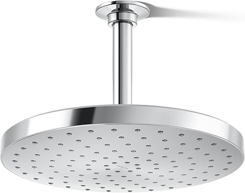 Miniatura 25 de Kohler 76465-Y-BN Awaken Cabezal de lluvia de una sola función, 2.5 gpm, níquel cepillado vibrante Vibrant Brushed Nickel,Negro mate,Bronce frotado
