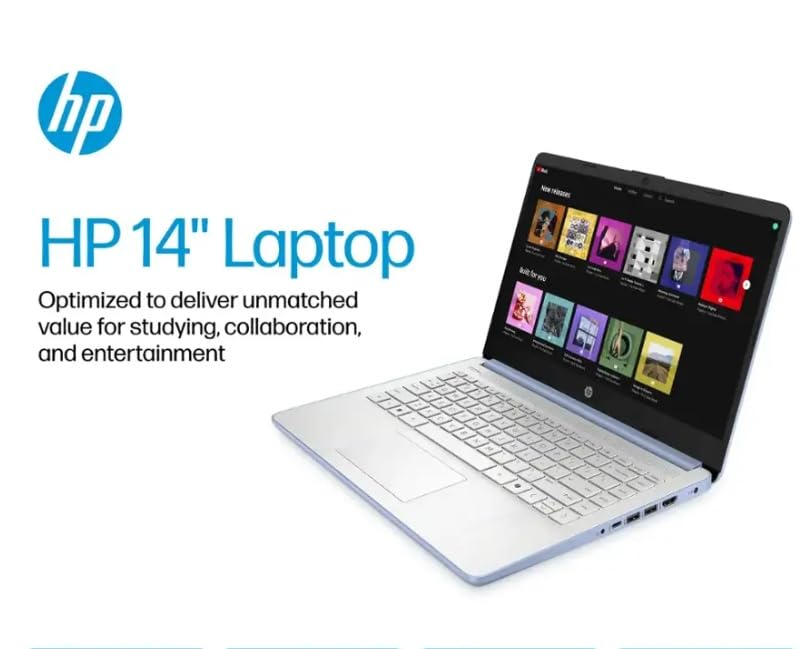 Image of HP 2025 Student Business Laptop, Intel Processor N150(up to 3.6 GHz), 14 Inch LED Screen,16G RAM, 128GB Storange,1 Year Office 365, Windows 11 Home,Sky Blue w /YYY Accessories