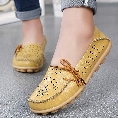 Casual Soft Sole Non-Slip Women's Shoes Leather Hollowed Out Large Size Mother Shoes3