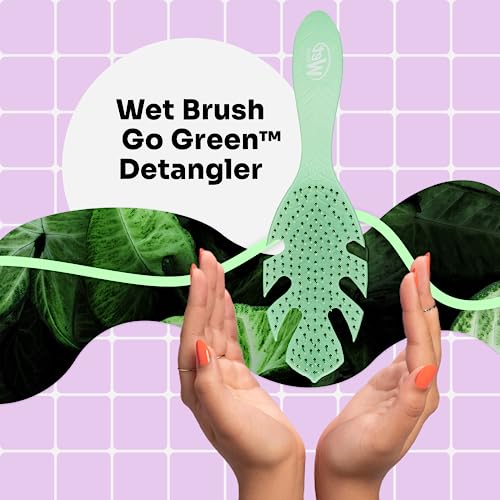 image for Wet Brush Go Green Hair Detangler Brush, Green - Detangling Hair Brush