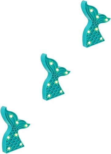 DOITOOL Lámpara de modelado 3D luz nocturna sable de luz de cola de sirena luz de cola de sirena decoración ornamento lámpara de cabecera de