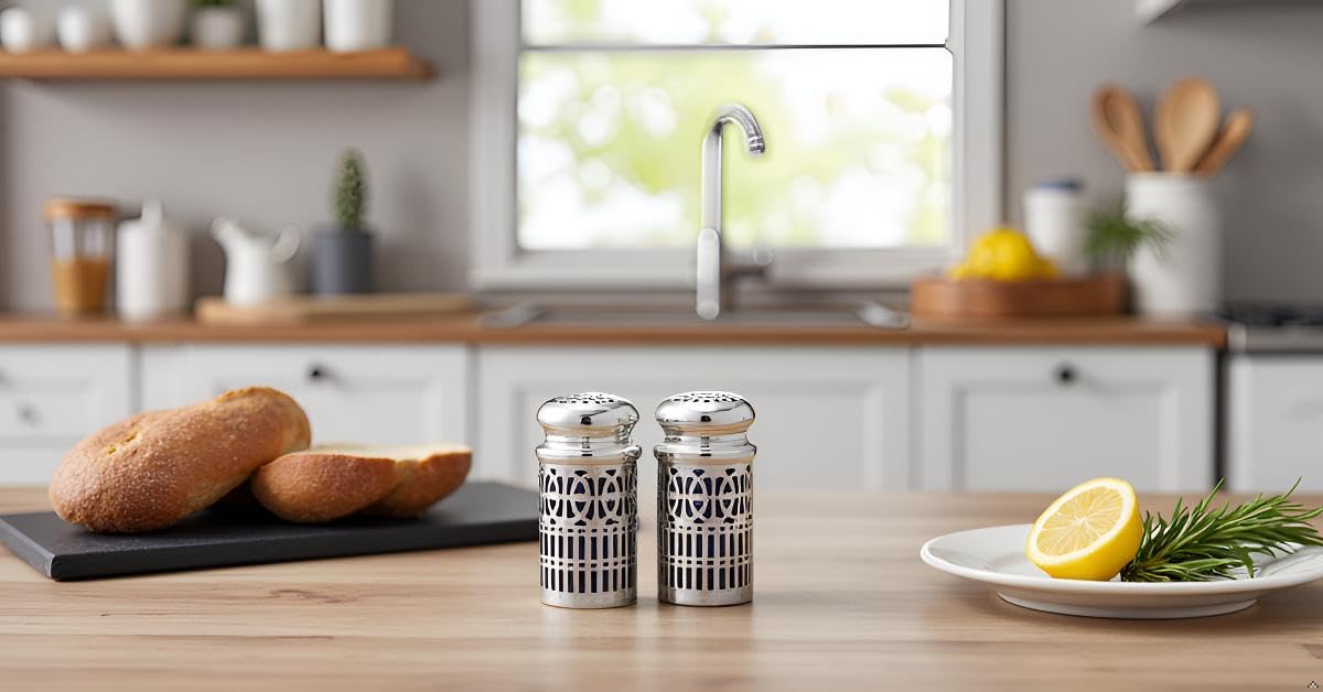 SILBERKANNE Florenz Lot De 2 Salières Et Poivrières 6 X 2,5