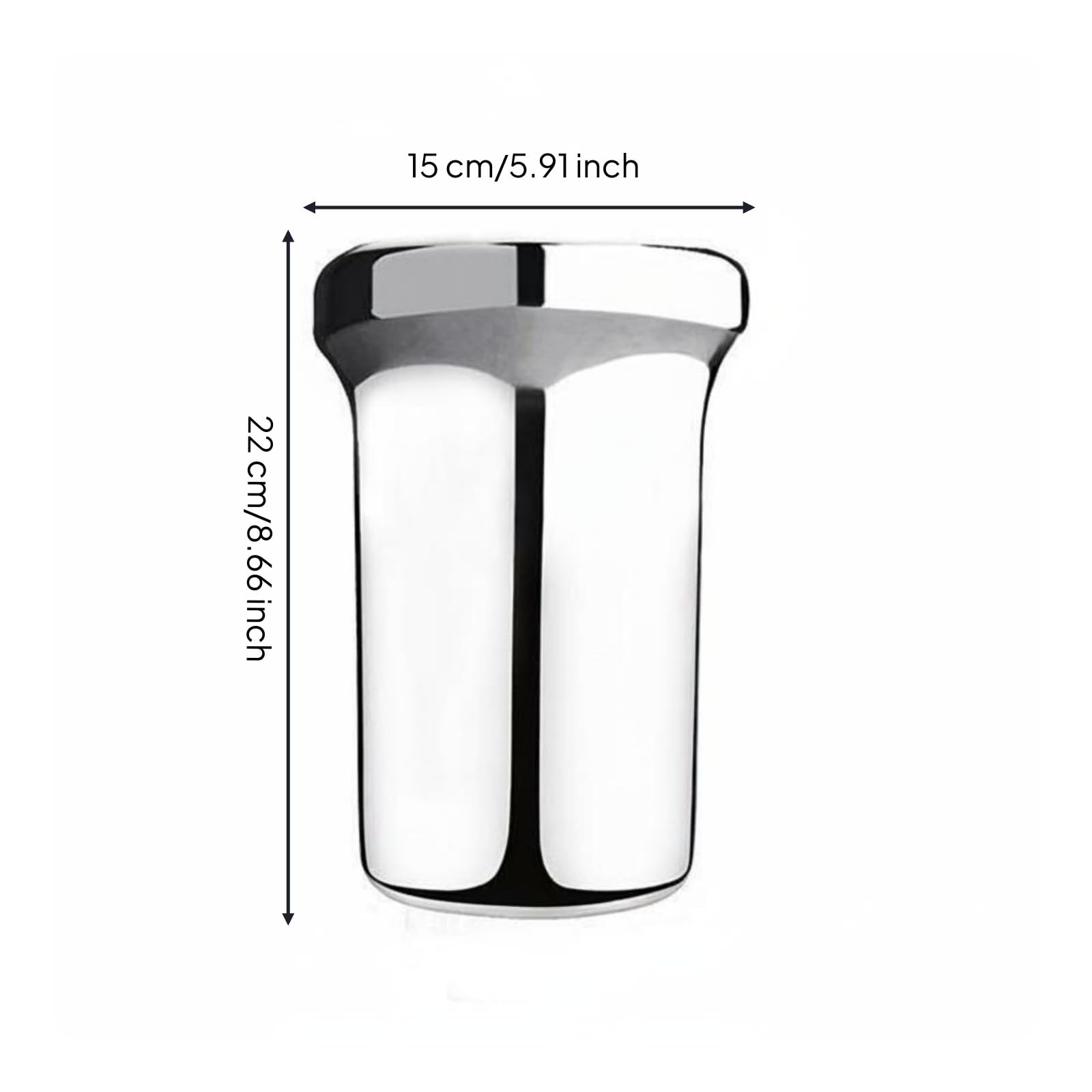perfk Cubo de Hielo de Doble Capa Cubitera Balde Champañera Recipiente Inoxidable de Estilo Moderno y Forma Compacta Que Ahorra Espacio Adecuado para Mesa de Servicio Terraza Restaurantes Coctelería