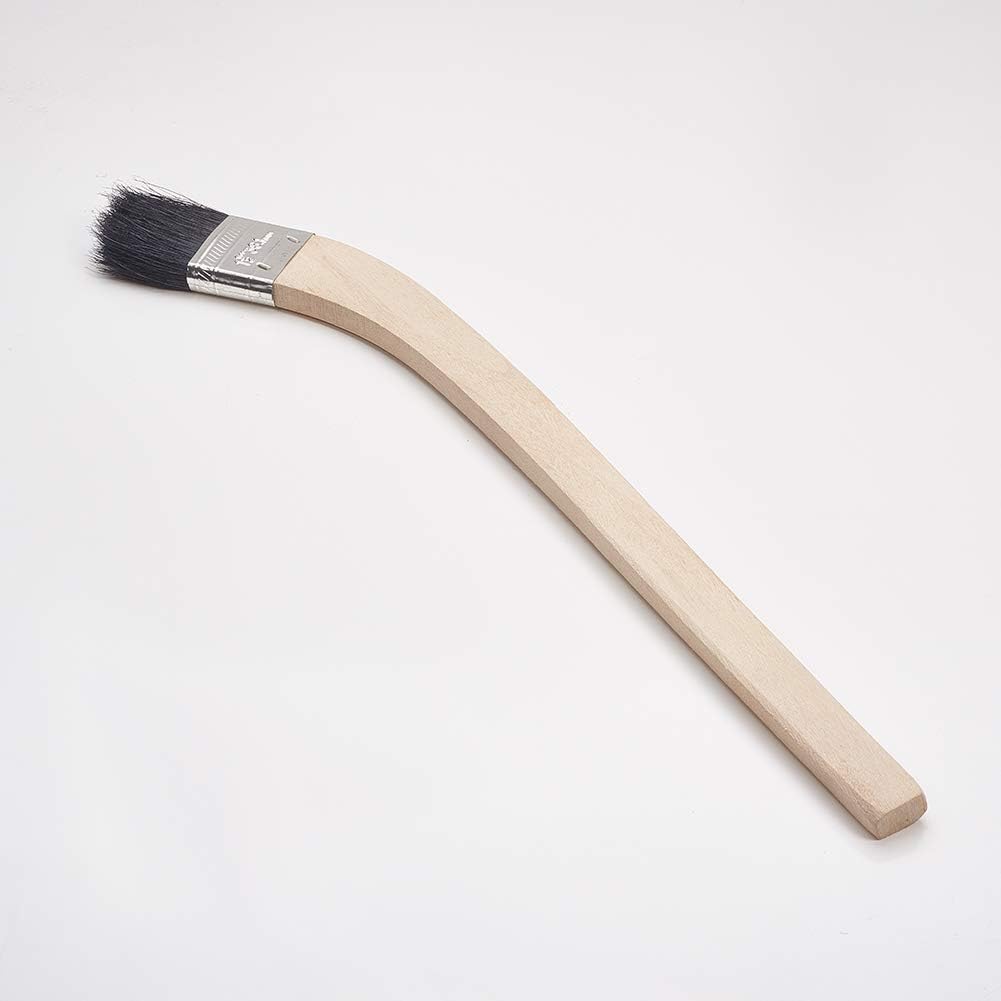 Auniwaig 1.5-Inch Width Paint Brush Bristles,Trim Paint Brushes with Reusable Treated Bent Wood Handle for Walls DIY Painting Folk Art Home Decoration Wood Projects,10 pcs