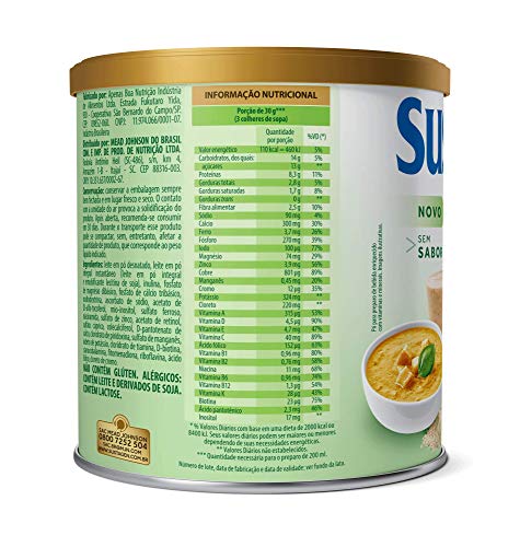 Complemento Alimentar Sustagen Adultos+ Fit Sem sabor - Lata 370g, Sustagen N&E