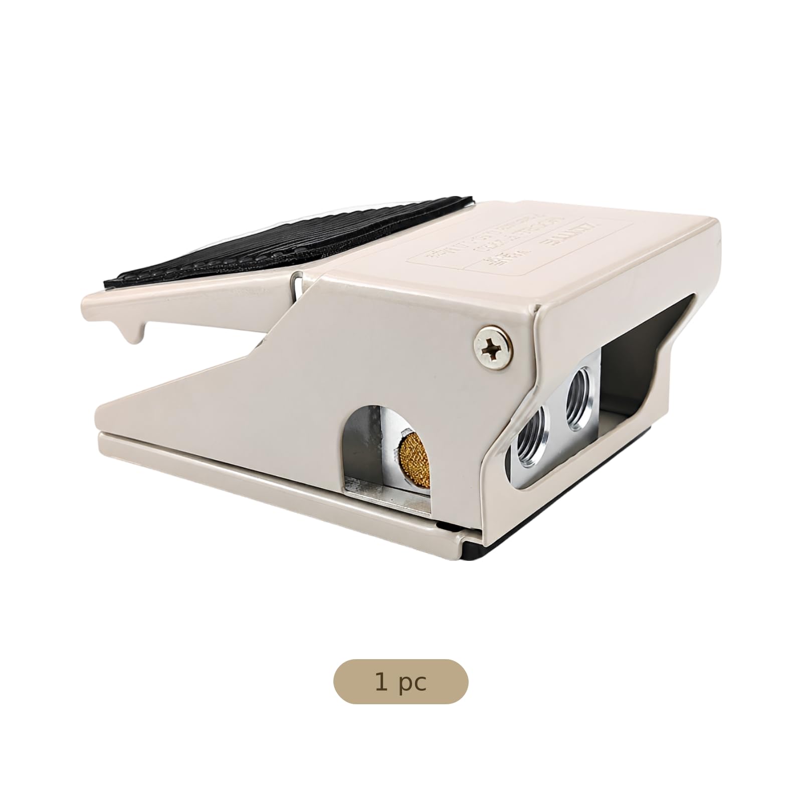 Fußpedalventil-Kit aus Aluminiumlegierung, rutschfeste Trittfläche, 2 Stück 6-mm-Pneumatikanschlüsse PC6-02, FV-320, präzise Richtungssteuerung für Pneumatikzylinder, Industrieeinsatz