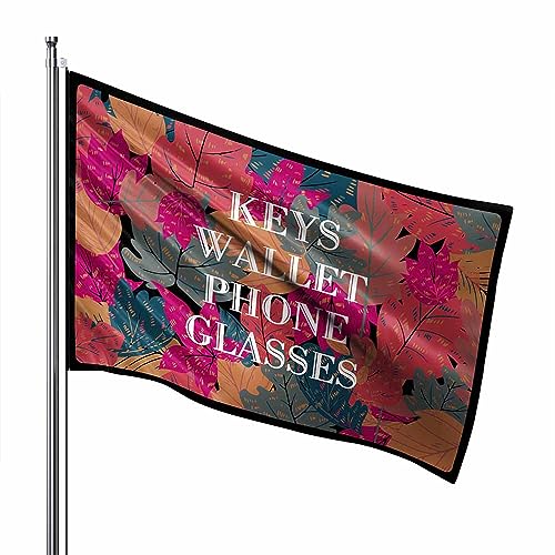 Drapeaux pour chambre d'étudiant et salon : grand drapeau automne cour décoration multicolore