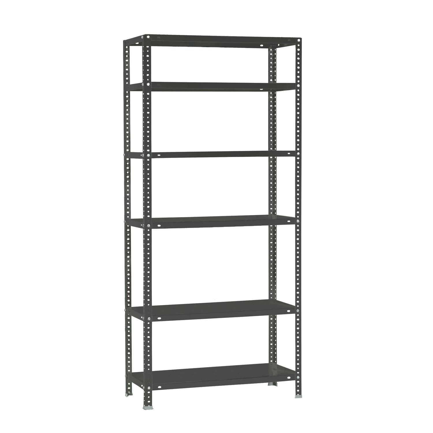 Simonrack Schwerlastregal, Lagerregal, 200x80x50 Metallregal, Kellerregal, Biegestelle 100 kg, 6 Fachböden, Antracite - Comfort