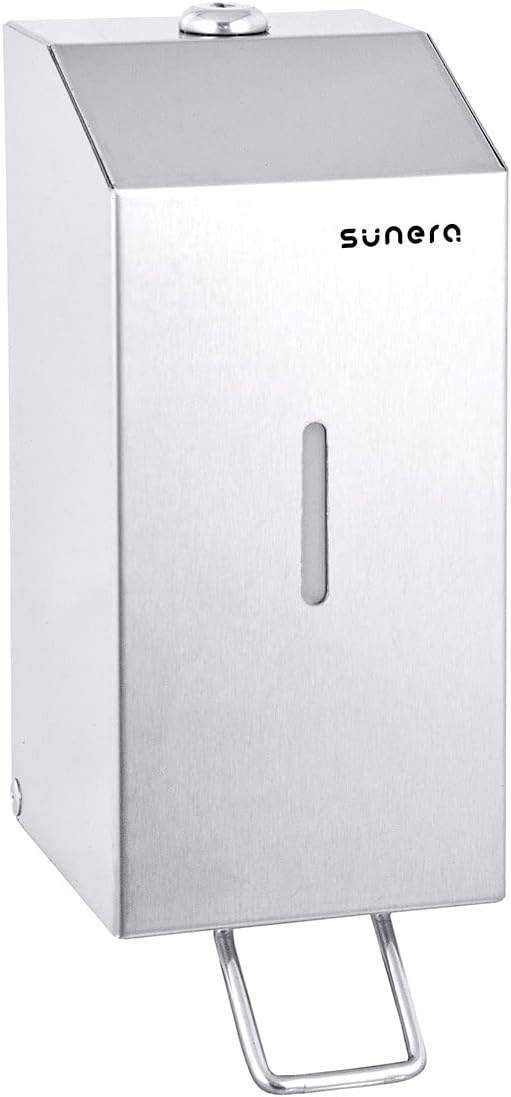 SUNERA 304 Stainless Steel Liquid Soap Dispenser, Hand Sanitizer Dispenser, Wall Mount Commercial Soap Dispenser, Bathroom Use for Soap Lotion, Hand Sanitizer - Clearance -