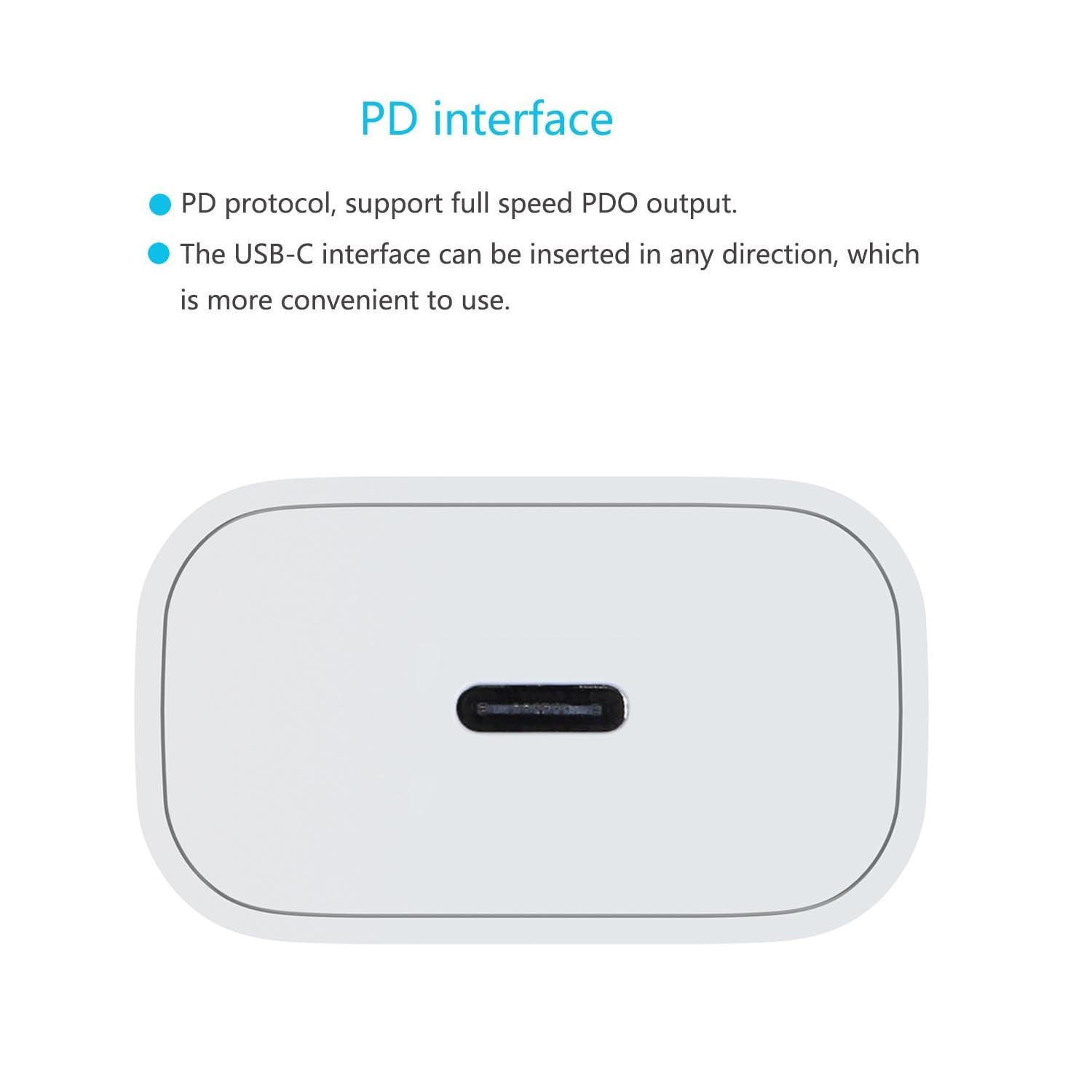 Szybka ładowarka zasilacz i kabel kompatybilna z iPad Pro 12.9 3 Gen/11 Gen and up, Air 5th/4th, 2022, iPad 10. Mini 6