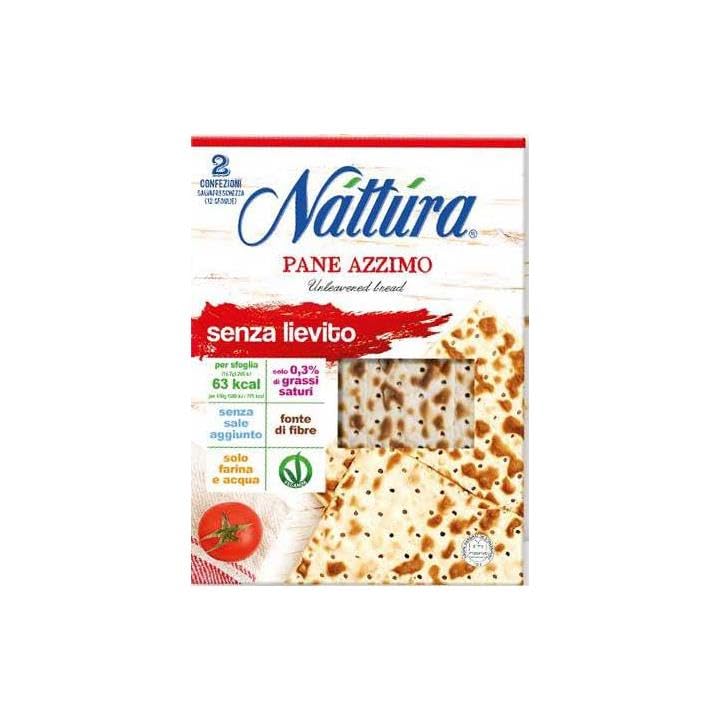 Pane Azzimo Senza Lievito 12 Fette Pack 8 x 200 Gr