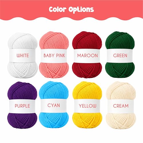 Image of Nibras DIY Crochet Kit for Beginners | Complete Crochet Supplies with Acrylic Yarn, Hook, Needle & Accessories