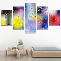 SIGNWIN 5 Panel Canvas Wall Art Modern Art 3D Abstract Abstract Brushstroke Contemporary Digital for Home Decorations Ready to Hang - 60