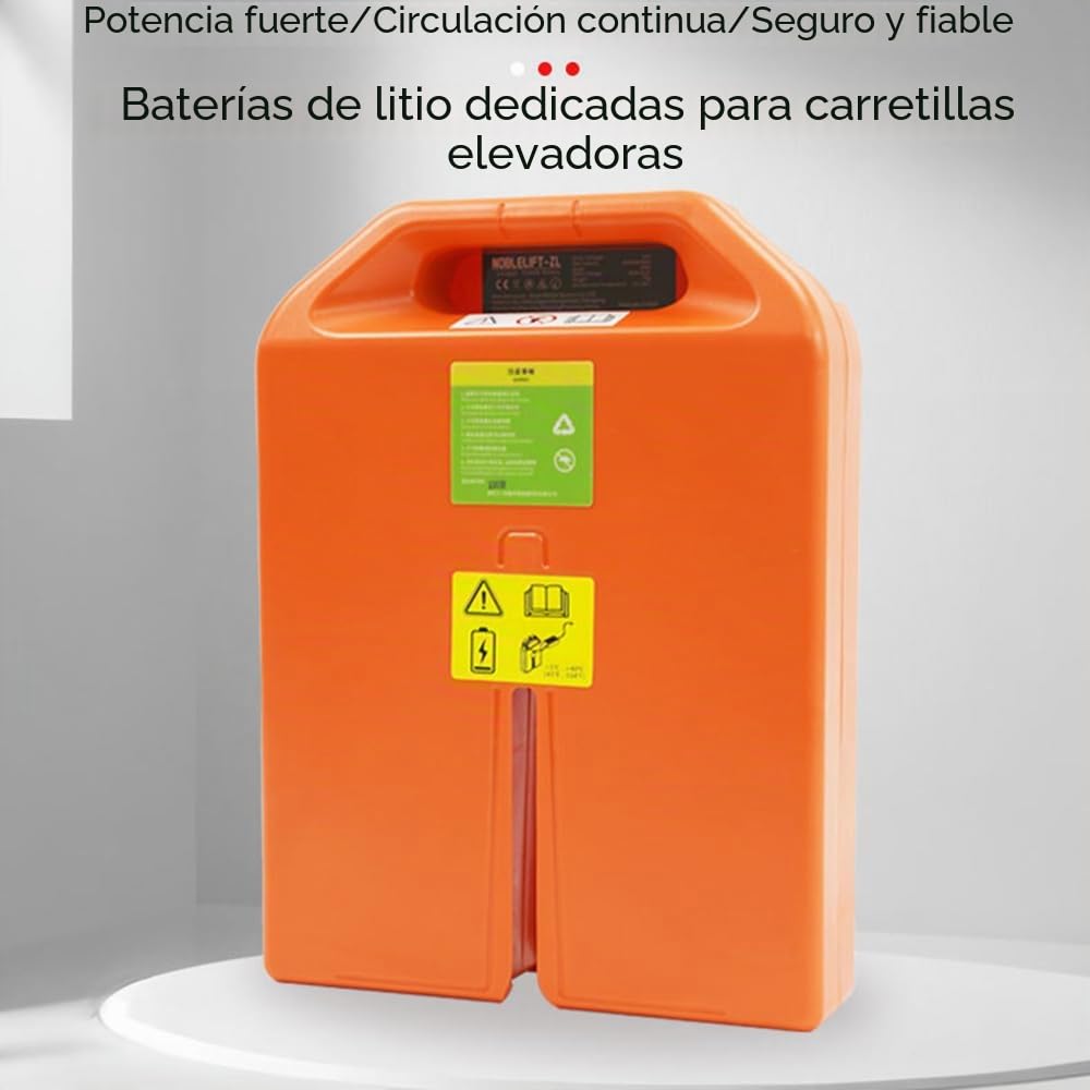 Batería de fosfato de Hierro y Litio LiFePO4 de 48 V y 20 Ah; batería LiFePO4 de 24 V y 20 Ah o de 36 Ah para transpaleta eléctrica PTE15N.