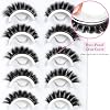 Pestañas postizas autoadhesivas FARRED, tiras de pestañas falsas sin pegamento, volumen, ojo de gato, reutilizables, 5 pares, aspecto natural 8
