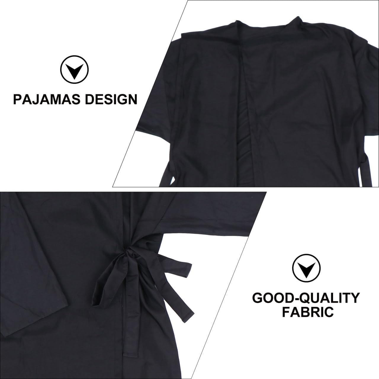 Hair Capes for Salon, Kimono Style Hairdressing Apron Barber Smock for Hair Cutting And Dyeing, Adjustable Long Sleeve Spa Client Gown for Salon And Barber Use, Black