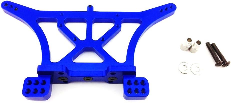 Atomik - Alloy Rear Shock Tower - Replacement Part for 1/10 Traxxas Part 3638 - Hardened Billet 6061 Aluminum - Lightweight & Durable Performance - Rear Upper Chassis Upgrade Part - Blue