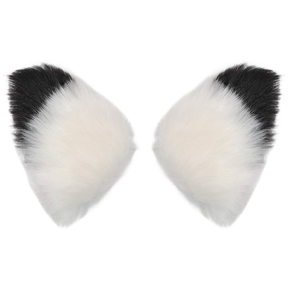 Fluffy Long Fur Cat Fox Ears Hair Clip Headpiece Cosplay Halloween Costume