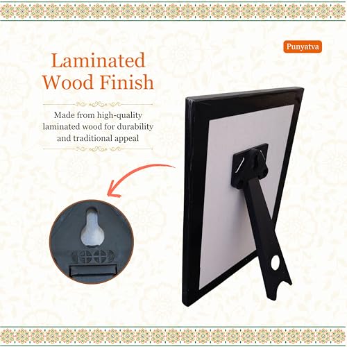 Image of Jivati Photo Frame (5x7 Inches) - Narsimha, Nag, Budh, Brihaspati, Jara, Jivantika Mata, Goddess Image for Shravan Vrat, Chaturmas, Nagpanchami, Puja Room - Wooden Base, Laminated, Without Glass