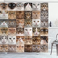 A.Monamour Starfish Seashells On Sandy Beach Blue Sky White Clouds Blue Ocean Nature Landscape Waterproof Long Fabric Polyester Shower Curtain Set With Hooks, No Liner Needed 180x200 Cm / 72"x78