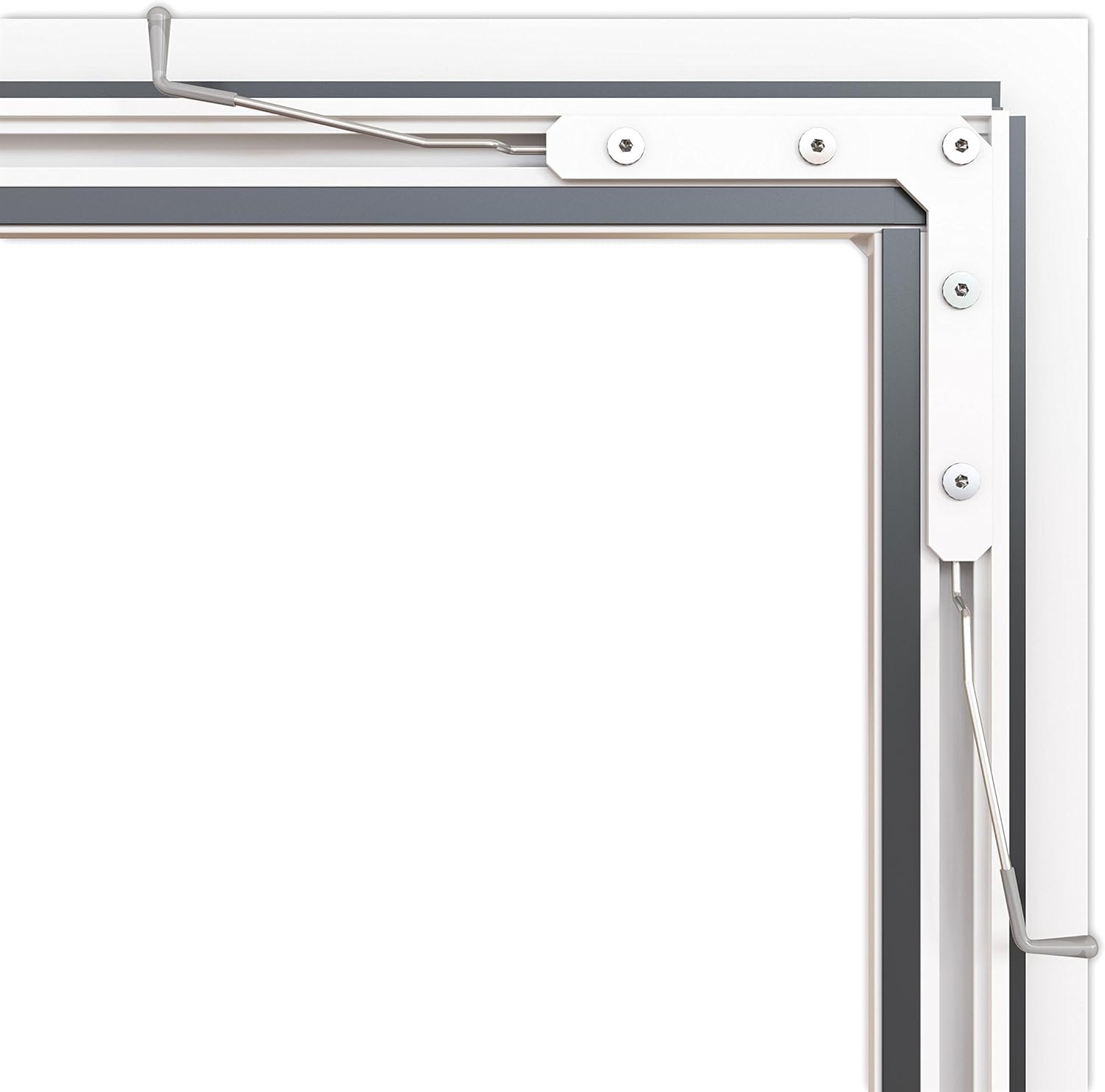 Smart flächenbündiger Alu Bausatz für Fenster - Fliegengitter Insektenschutz 130 cm x 220 cm | Weißer Rahmen