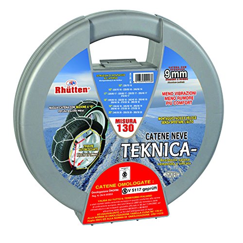 Chaînes neige Rombo Rhutten 281104 équipement pneu 9mm antidérapant pour route de montagne