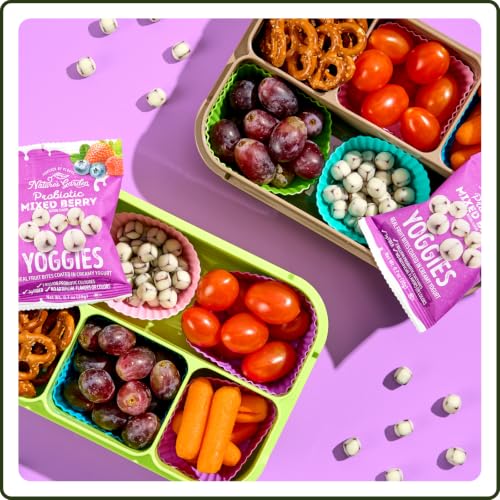 Image of Nature's Garden Probiotic Mixed Berry Yoggies, 21oz (30 x 0.7oz) - Yogurt Covered Fruit Snack, High Fiber, Real Fruit Pieces, Fruit Snack Packs for Adults & Kids