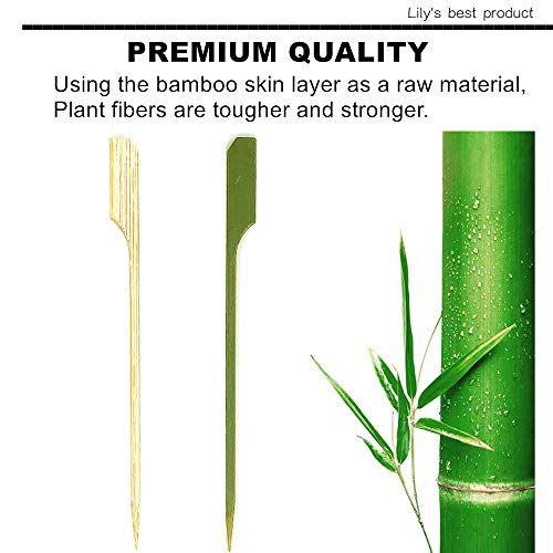 3.5 Inch Bamboo Wood Wooden Paddle Picks Skewers Toothpicks For Cocktail，Appetizers，Fruit，Sandwich，Barbeque Snacks.more Size Choices 3.5''/ 4.7''/ 7''/ 10'' (Pack Of 100) #TOP2