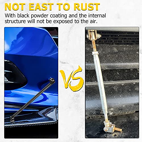 Splitter Strut Rod, Auxmart 200Mm Lip Splitter Support Rod Diffuser Strut Rod Tie Support Bars Fit Most Vehicles, Pack Of 2, Black #TOP2
