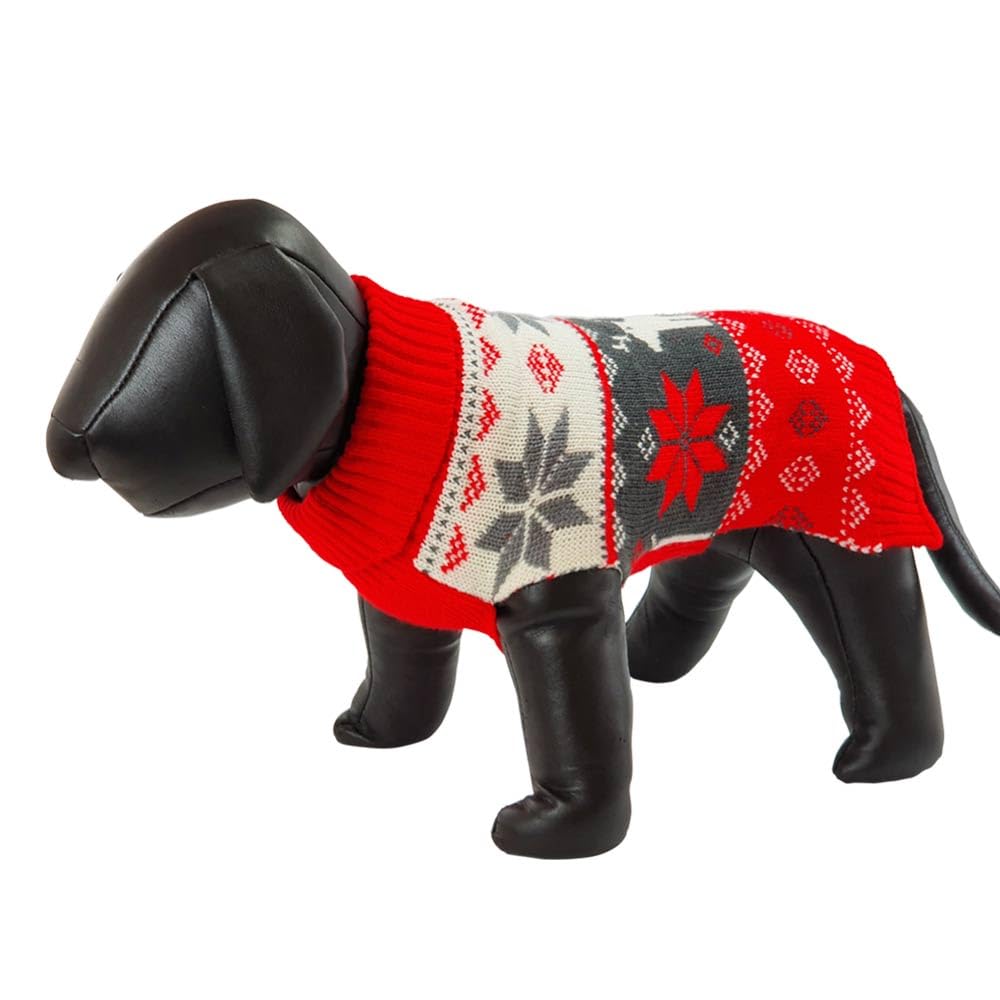 Nobby Hundepullover 'Snowflake' Rot - Winterpullover Für Hunde