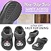 Hello Kitty Sanrio Faux Fur Clogs for Girls, US 10–3, Slip On Shoes, Kuromi Anti Slip House Slippers, Kawaii Gifts for Girls (2/3 US, Grey Kuromi)