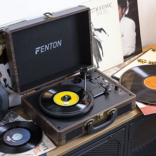 Fenton RP115B Platine Vinyle Vintage avec Valise de Rangement – Bois, fonctionnalité Bluetooth, Tourne Disque avec Haut… - Les Beatles, Paul McCartney, John Lennon, RIngo Starr, George Harrison Fenton RP115B Platine Vinyle Vintage avec Valise de Rangement - Bois, fonctionnalité Bluetooth, Tourne Disque avec Haut… – Image 7