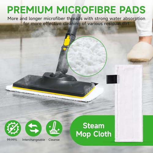 18 Stück Zubehör für Kärcher Dampfreiniger Easyfix SC2 SC3 SC4 SC5, mit Mikrofaser-Tuchset und Bodendüse Rundbürsten Kompatibel für Kärcher Dampfreiniger (18 Stück)