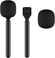 Vista 2 de Soporte de micrófono para DJI/Hollyland/Rode/Movo Soporte de micrófono inalámbrico de mano, paquete de 2