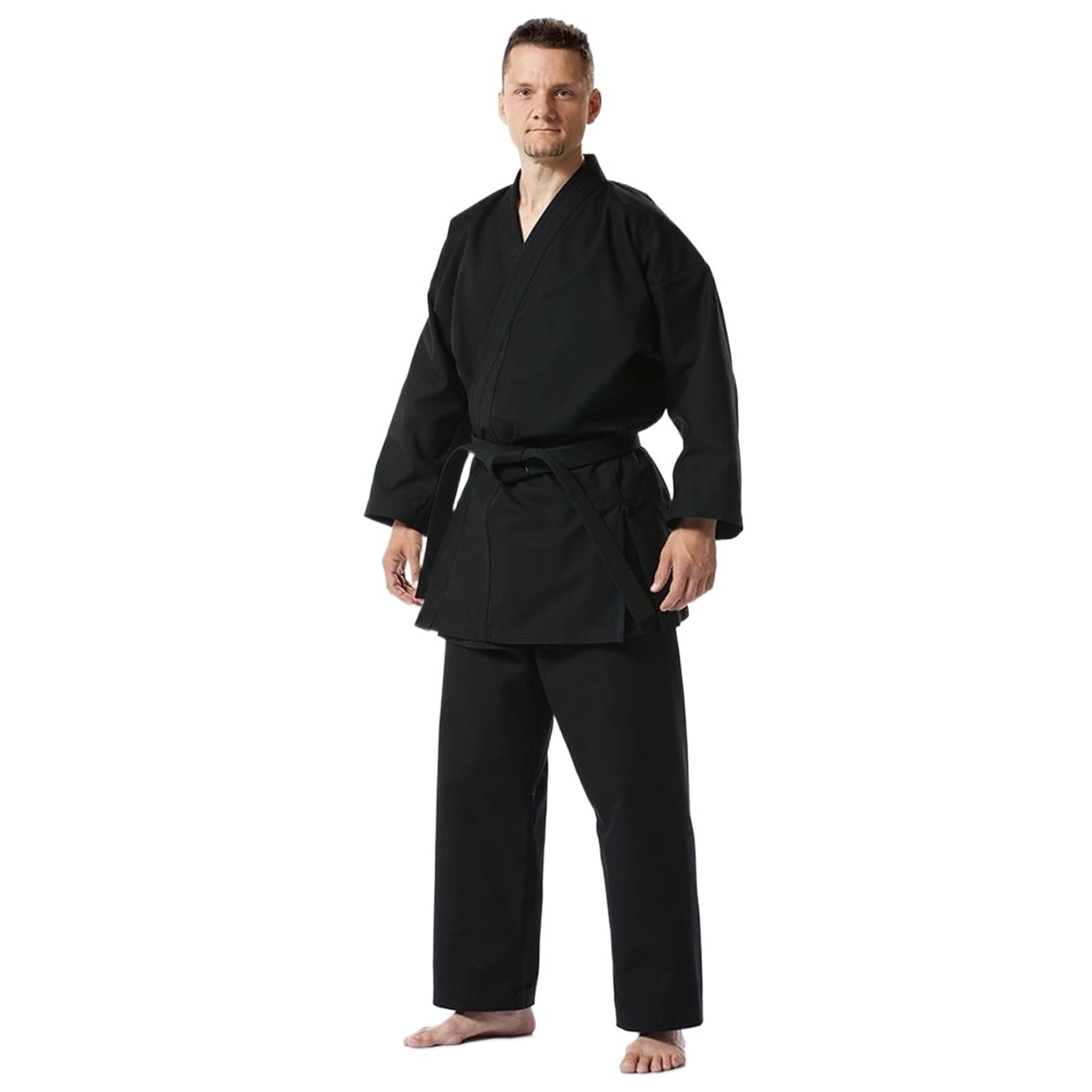 Kimono da Karate Tuta da Taekwondo Jujutsu Dobok Uomo Donna Kungfu Camicia e Pantaloni Tuta da Allenamento Palestra(XXXS)
