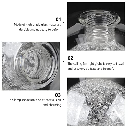 Image of UPKOCH G9 Double Layer Clear Glass Lampshade Sphere Ball Light Cover for Chandelier Pendant Lamp Shade Replacement 3.94 Inch