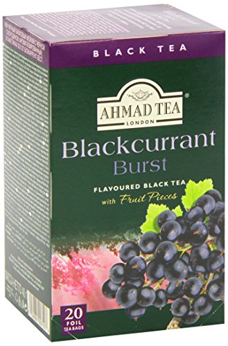 Ahmad Tea Black Tea, Blackcurrant Burst Teabags, 20 Ct (Pack Of 6) - Caffeinated And Sugar-Free #TOP6