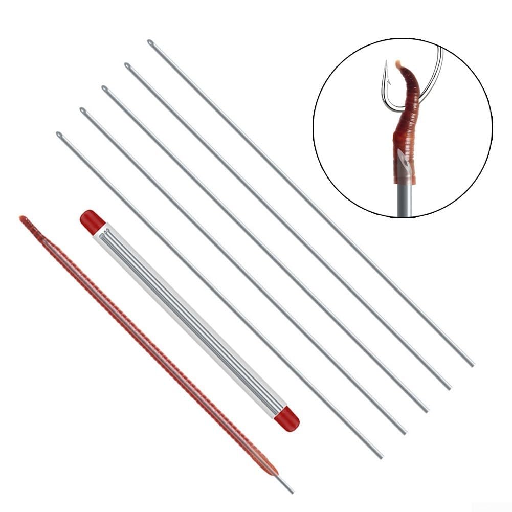 Agujas de cebo, paquete de 5 agujas huecas para cebo de pesca, penetración rápida para lombrices de tierra, boilies, pesca de carpas