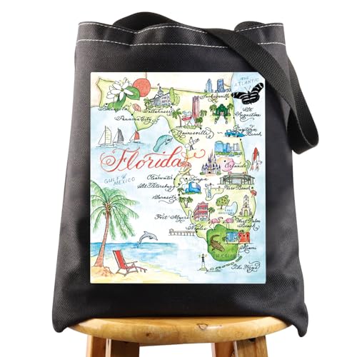 Image of WZMPA Florida State Tote Bag - Trip Souvenirs Gift, Vacation Shoulder Bag, Travel Merchandise
