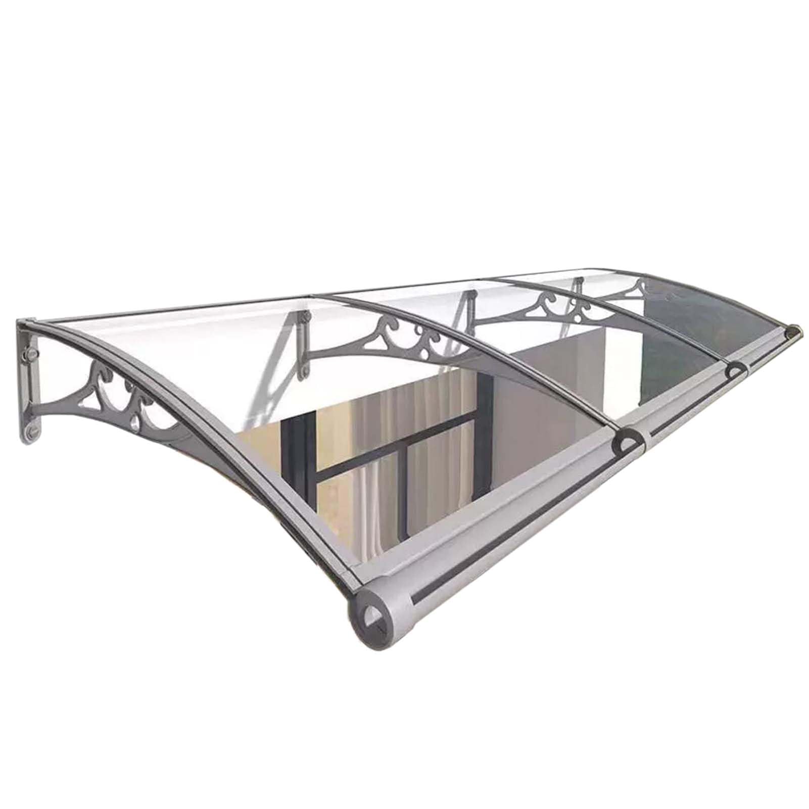 Auvent porte d'entrée en aluminium et polycarbonate, l'excellence de la protection extérieure