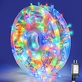 MYGOTO Xmas Lights String Lights 500 LED 165feet 8 Modes Plug in String Lights 30V Fairy Lights Home Garden Party Wedding Xmas Tree Bedroom Window Curtain Decoration(Multicolor)