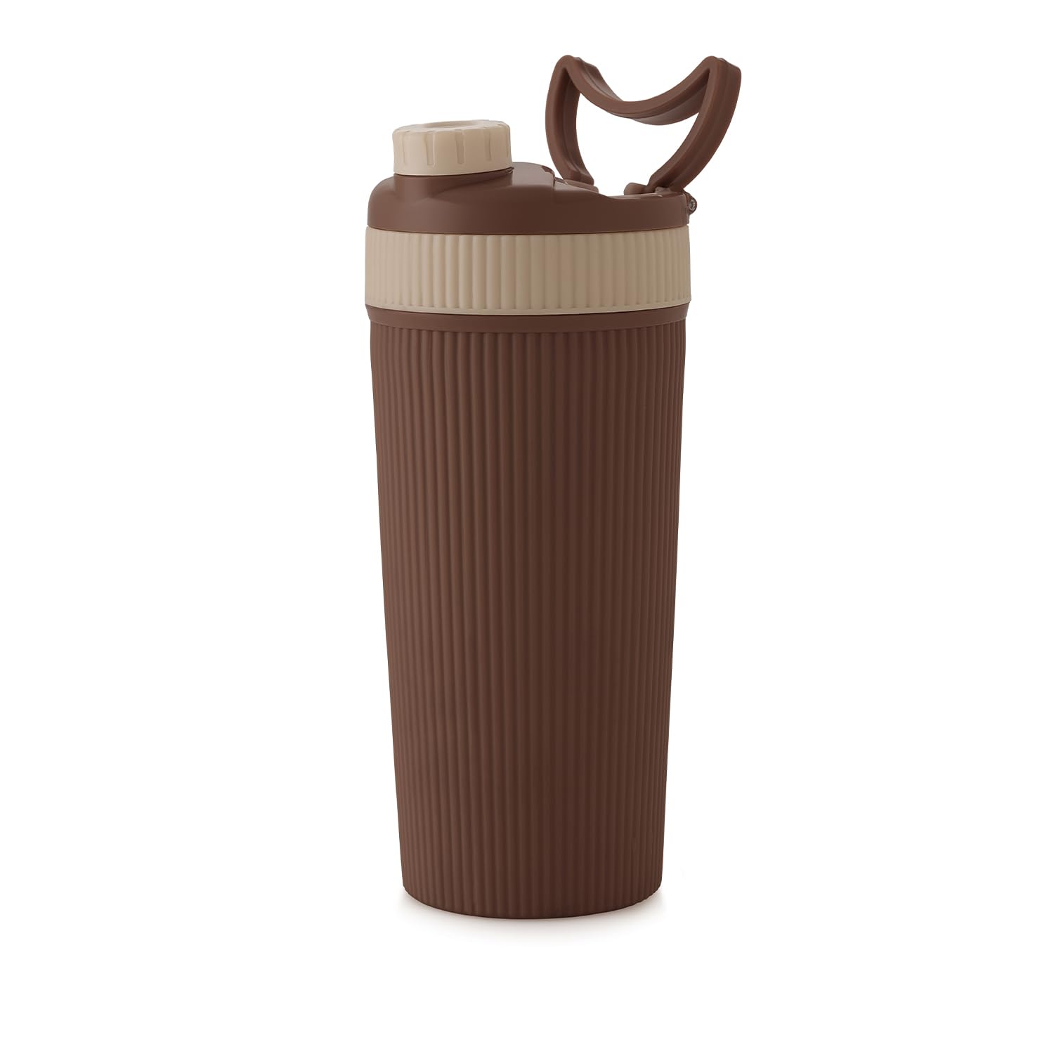 LUCIDO Stainless Steel Airtight Leakproof Insulated Protein Shaker Bottle with Blender Spring for Preworkout & Gym (630 ml, Dark Brown) (B0D76QSQ5N) Amazon Price History, Amazon Price Tracker