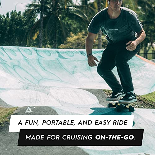 Magneto Mini Cruiser Skateboard Cruiser | 27.5" X 7.5" | Short Board | Canadian Maple Deck - Designed For Kids, Teens And Adults (Light-Bulb) #TOP2