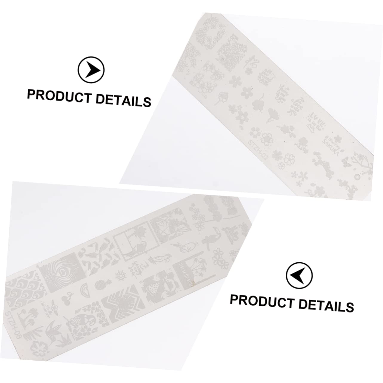 3 Set Piastre Per Nail Art Acciaio Vari Per Stamping Unghie Template Per Decorazioni Esclusive E Manicure Creativa 6 Pezzi * 3