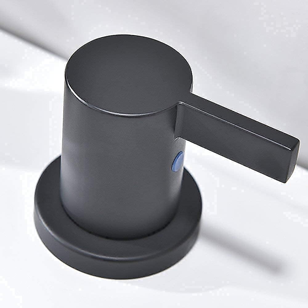 Matte Black Lead-Free Bathroom Sink Faucet, with Copper Pop Up Drain Assembly by Phiestina