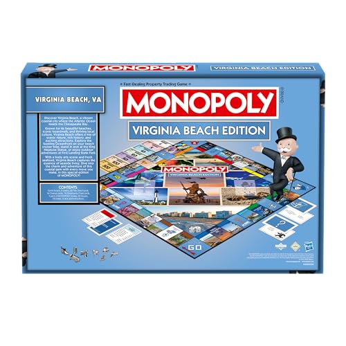 Monopoly Virginia Beach, VA Juego de Mesa Familiar miniatura 3