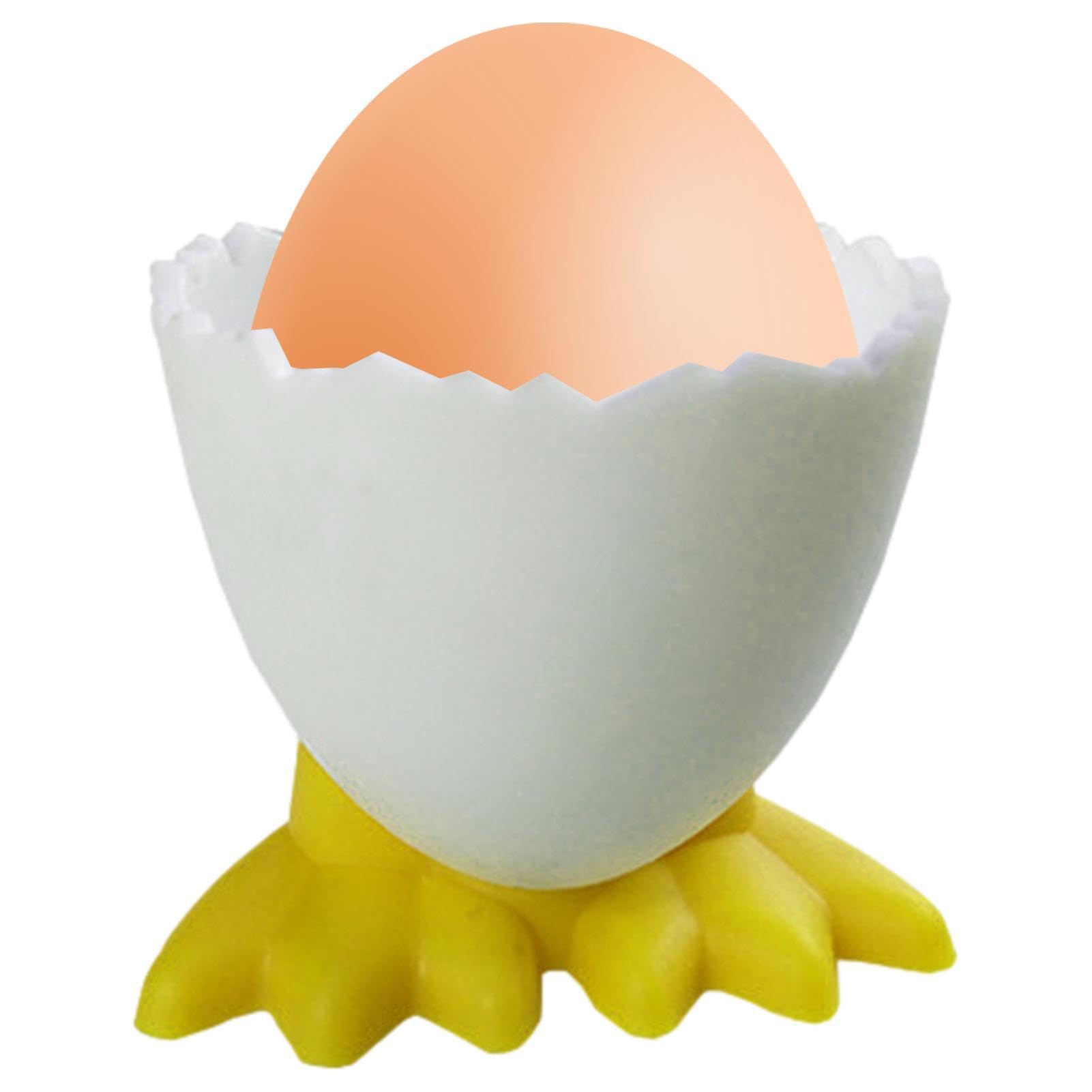 4 Coquetiers En Plastique Empilables – Support Œuf à La Coque, Blanc, Design Rond Stable, Pour Petit-déjeuner, Restaurant, Pique-nique