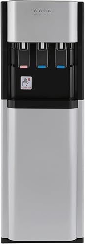 Miniatura 8 de Dispensador de agua, dispensador de agua de carga inferior con 3 ajustes de temperatura, dispensadores de agua caliente y fría para oficinas, Plata