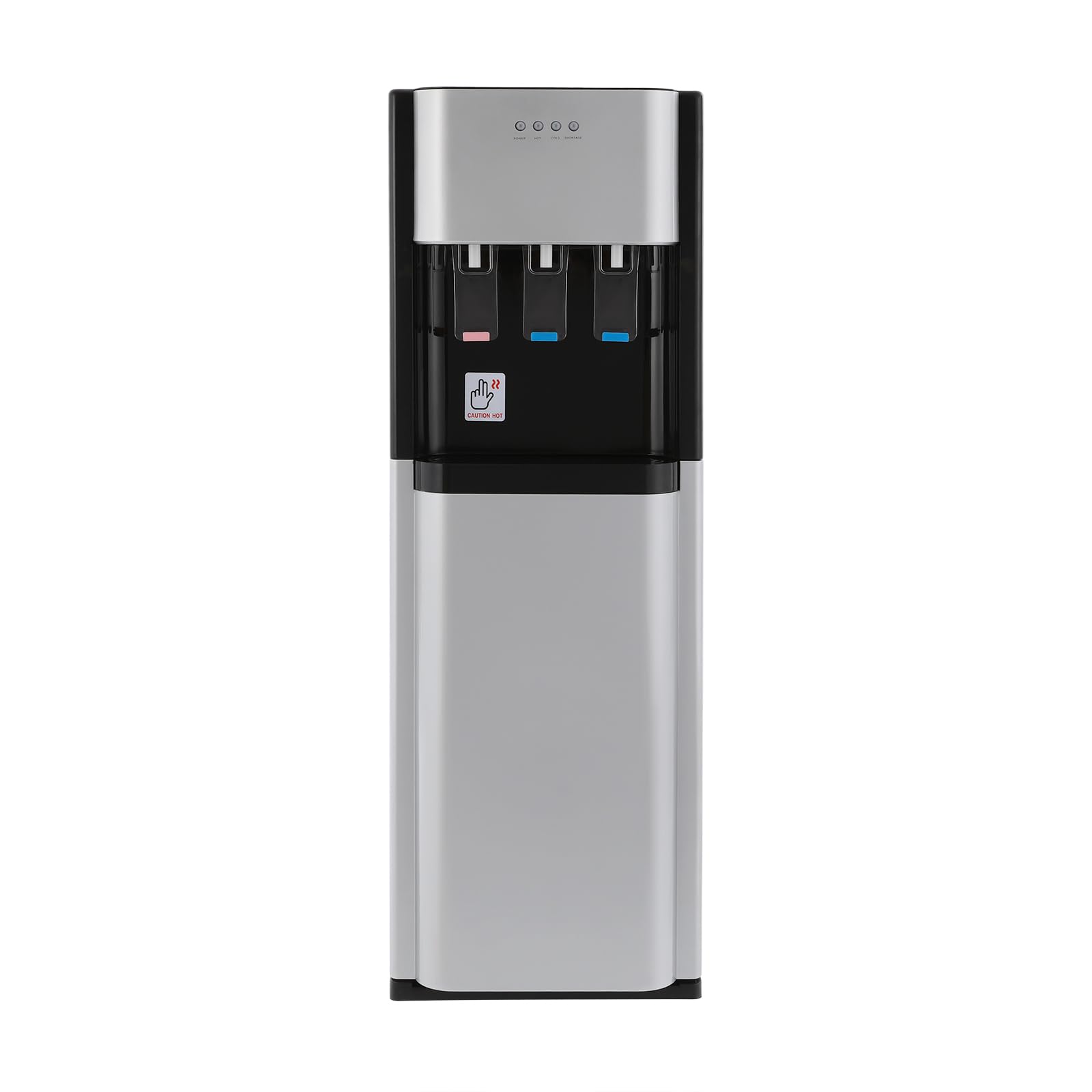 Dispensador de agua de pie con diseño de base, enfriador de agua 3 en 1, para agua caliente/fría/temperatura ambiente, mango ergonómico, para casa y oficina